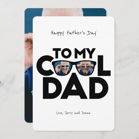 Cool Dad | VADERDAG Feestdagenkaart (Voorkant / Achterkant)