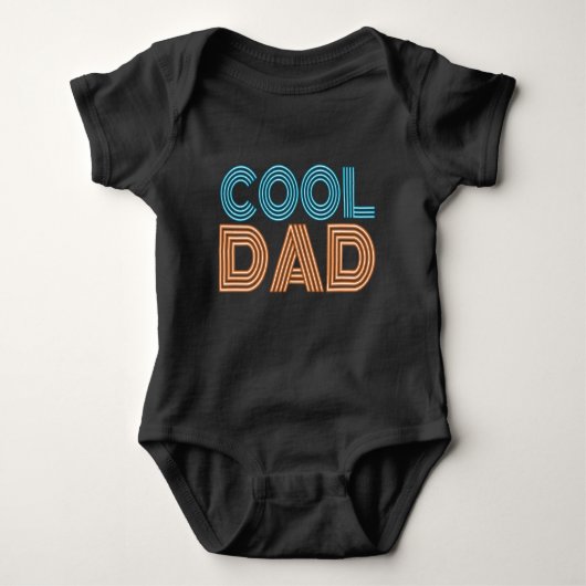 Cool Dad Vaderdag Neon Typografie | kostuum Romper (Voorkant)