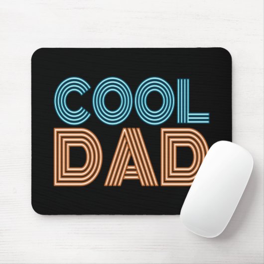 Cool Dad Vaderdag Neon Typografie | MUISMAT (Met muis)