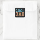 Cool Dad Vaderdag Neon Typografie | STICKER (Tas)