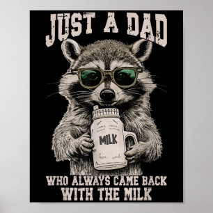 Cool Dad Wasbeer Met Melk Grappige Quote Poster