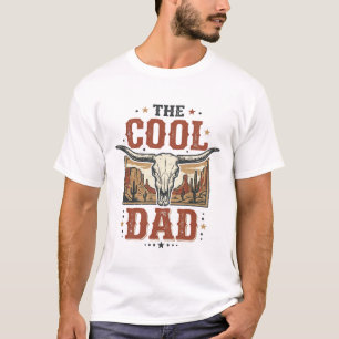 Cool Dad Western Longhorn Schedel Vintage T-shirt