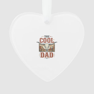 Cool Dad Western Longhorn Schedel Vintage T-shirt Ornament