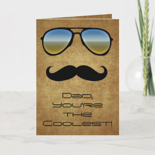 Cool Dad Zonnebril/snor Wenskaart Kaart