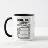 Cool Dad Zwart en Wit Vaderdag Mok (Links)
