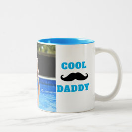 Cool Daddy Quote Father's day Photo Tweekleurige Koffiemok