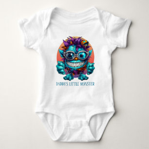 Cool Daddy's Little Monster tekst toevoegen Romper