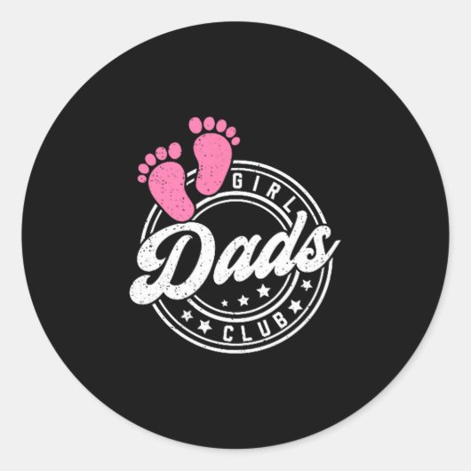 Cool Dads Club Father's Day From Daughter Funny Da Ronde Sticker (Voorkant)
