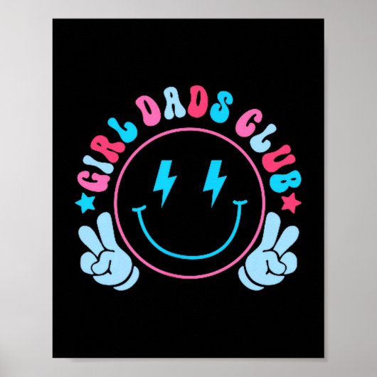 Cool Dads Club Father's Day From Daughter Son Funn Poster (Voorkant)