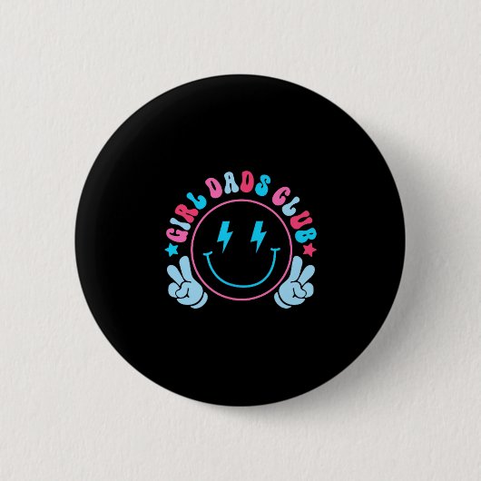 Cool Dads Club Father's Day From Daughter Son Funn Ronde Button 5,7 Cm (Voorkant)