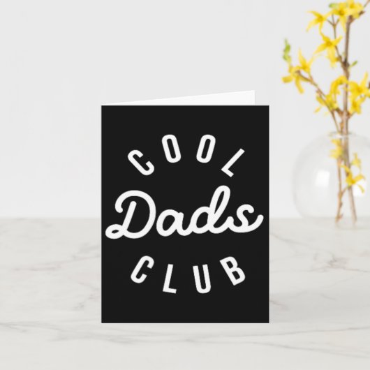 Cool Dads Club Grappig Papa Vaders Dag Familie Mat Kaart (Gele Bloem)