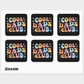 Cool Dads Club III Vierkante Sticker (Vel)
