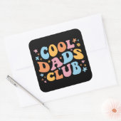Cool Dads Club III Vierkante Sticker (Envelop)