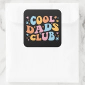 Cool Dads Club III Vierkante Sticker (Tas)