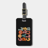 Cool Dads Club Papa Vaderdag Retro Groovy Bagagelabel (Voorkant verticaal)