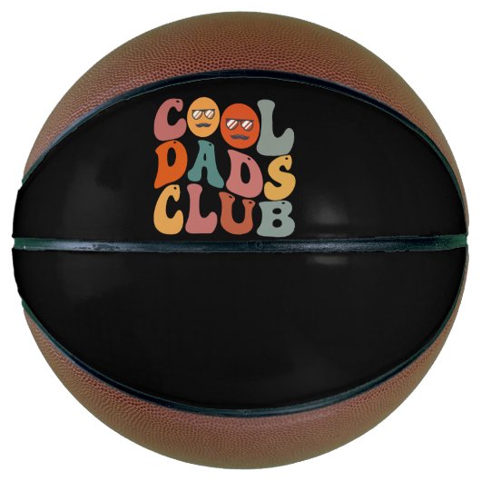 Cool Dads Club Papa Vaderdag Retro Groovy Basketbal (Voorkant)