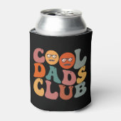 Cool Dads Club Papa Vaderdag Retro Groovy Blikjeskoeler (Blikje Voorkant)