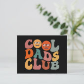 Cool Dads Club Papa Vaderdag Retro Groovy Briefkaart (Staand voorkant)