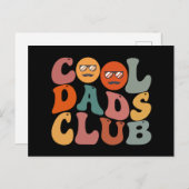 Cool Dads Club Papa Vaderdag Retro Groovy Briefkaart (Voorkant / Achterkant)