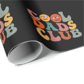 Cool Dads Club Papa Vaderdag Retro Groovy Cadeaupapier (Rol Hoek)