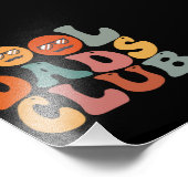 Cool Dads Club Papa Vaderdag Retro Groovy Foto Afdruk (Hoek)