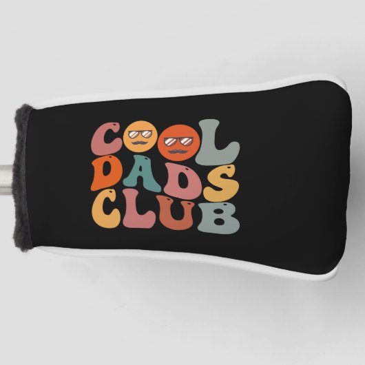 Cool Dads Club Papa Vaderdag Retro Groovy Golfheadcover (Voorkant)
