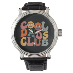 Cool Dads Club Papa Vaderdag Retro Groovy Horloge