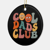 Cool Dads Club Papa Vaderdag Retro Groovy Keramisch Ornament (Links)