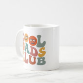 Cool Dads Club Papa Vaderdag Retro Groovy Koffiemok (Voorkant links)