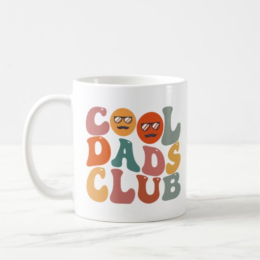 Cool Dads Club Papa Vaderdag Retro Groovy Koffiemok (Links)