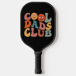 Cool Dads Club Papa Vaderdag Retro Groovy Pickleball Paddle