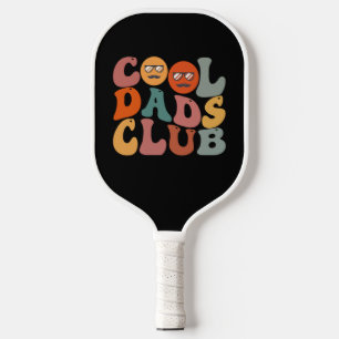 Cool Dads Club Papa Vaderdag Retro Groovy Pickleball Paddle