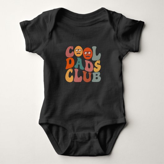 Cool Dads Club Papa Vaderdag Retro Groovy Romper (Voorkant)