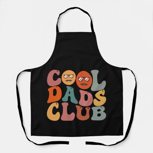 Cool Dads Club Papa Vaderdag Retro Groovy Schort (Voorkant)