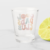 Cool Dads Club Papa Vaderdag Retro Groovy Shot Glas (Achterkant)
