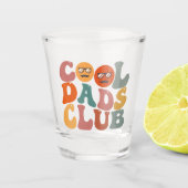 Cool Dads Club Papa Vaderdag Retro Groovy Shot Glas (Voorkant)