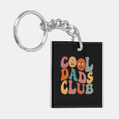 Cool Dads Club Papa Vaderdag Retro Groovy Sleutelhanger (Voorkant Links)