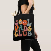 Cool Dads Club Papa Vaderdag Retro Groovy Tote Bag (Dichtbij)