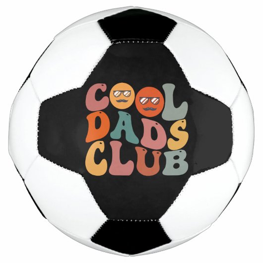 Cool Dads Club Papa Vaderdag Retro Groovy Voetbal (Voorkant)