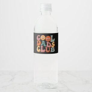 Cool Dads Club Papa Vaderdag Retro Groovy Waterfles Etiket