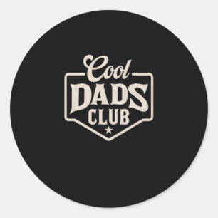 Cool Dads Club Retro Groovy Funny Dad Vaderdag Ronde Sticker