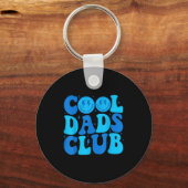 Cool Dads Club Shirt Retro Groovy Dad Father's Day Sleutelhanger (Voorkant)