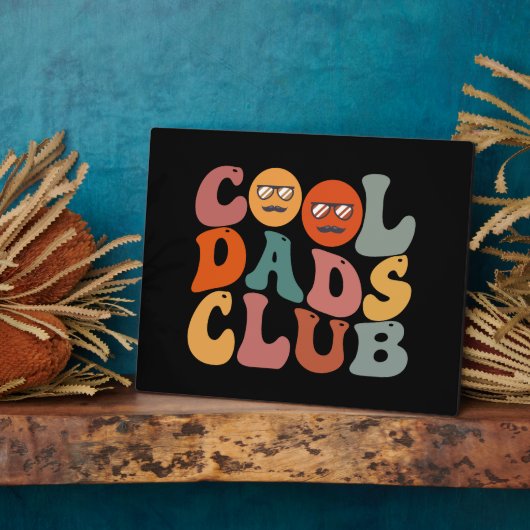 Cool Dads Club Vader Vaderdag Retro Groovy Fotoplaat (Zijkant)