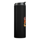 Cool Dads Club Vader Vaderdag Retro Groovy Thermosbeker (Gedraaid links)