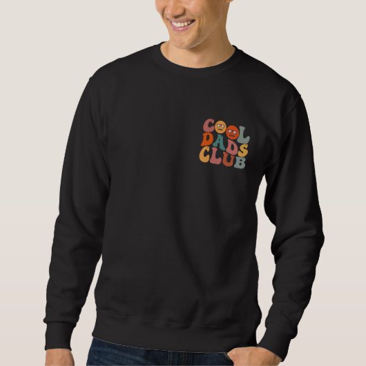 Cool Dads Club Vader Vaderdag Retro Groovy Trui (Voorkant)