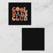 Cool Dads Club Vader Vaderdag Retro Groovy Vierkante Visitekaartje (Voorkant / Achterkant)