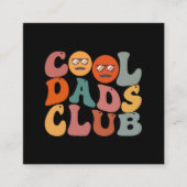 Cool Dads Club Vader Vaderdag Retro Groovy Vierkante Visitekaartje (Voorkant)