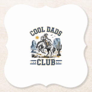 Cool Dads Club Vintage Cowboy Western Shirt Ontwer Kartonnen Onderzetters
