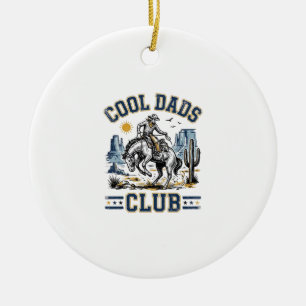 Cool Dads Club Vintage Cowboy Western Shirt Ontwer Keramisch Ornament