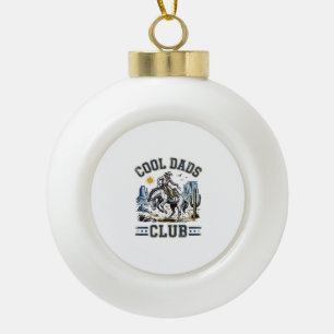 Cool Dads Club Vintage Cowboy Western Shirt Ontwer Keramische Bal Ornament